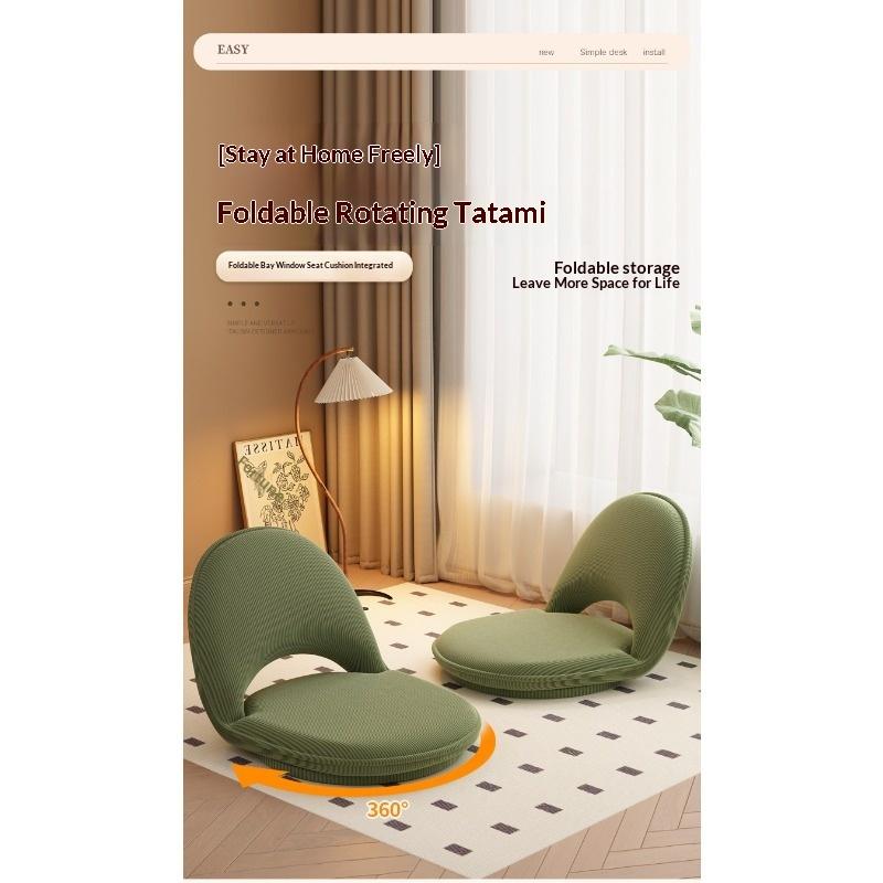 Versatile Tatami Floor Cushion Chair Foldable Lazy Sofa with Backrest for Sitting Sleeping on Bed Windowsill