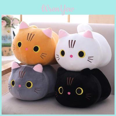 Fluffy Cartoon Plush Toy Cat Cute Pillow Animal For Cozy Home Decor