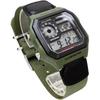 Casio World Time Digital Watch Green Ae 1200whb 3bv