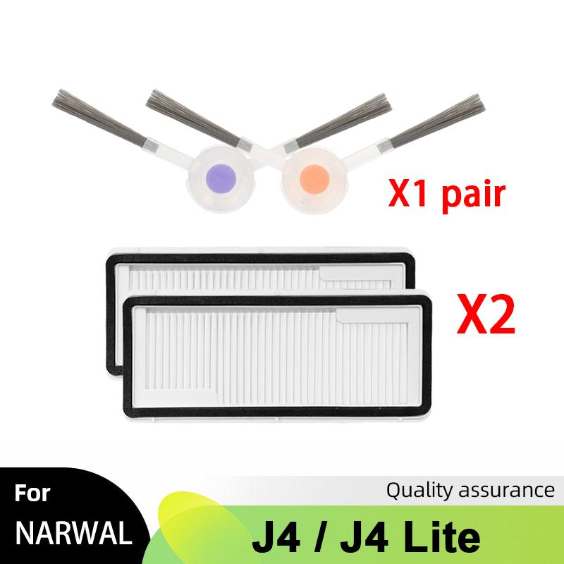 Per Narwal Freo X Ultra / Narwal J4 / J4 Lite Robot Aspirapolvere Parti Spazzola Laterale Filtro HEPA Panno Mocio Accessori Sostituzione