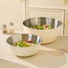 Stainless Steel Mixing Bowls With Measurements, Suitable For Home Use, For Mixing And Kneading, Salads, And Baking Salad Bowl