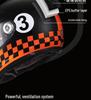 3C Certified Retro Fiberglass Full Face Helmet for Motorcycles and Scooters