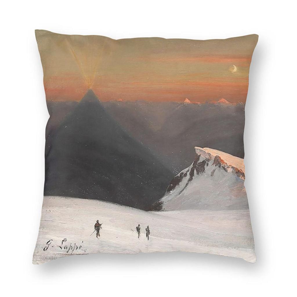 Shadow Of Mont Blanc Gabriel Lopp Pillowcase Polyester Linen Velvet Pattern Zip Decor Pillow Case Room Cushion Case Wholesale