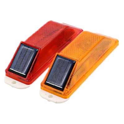 Solar Strobe Warning Light LED Lamp Rechargeable Night Safety Driving Solar Strobe Flashing Lights LED Chip Car Accessories 1pcs