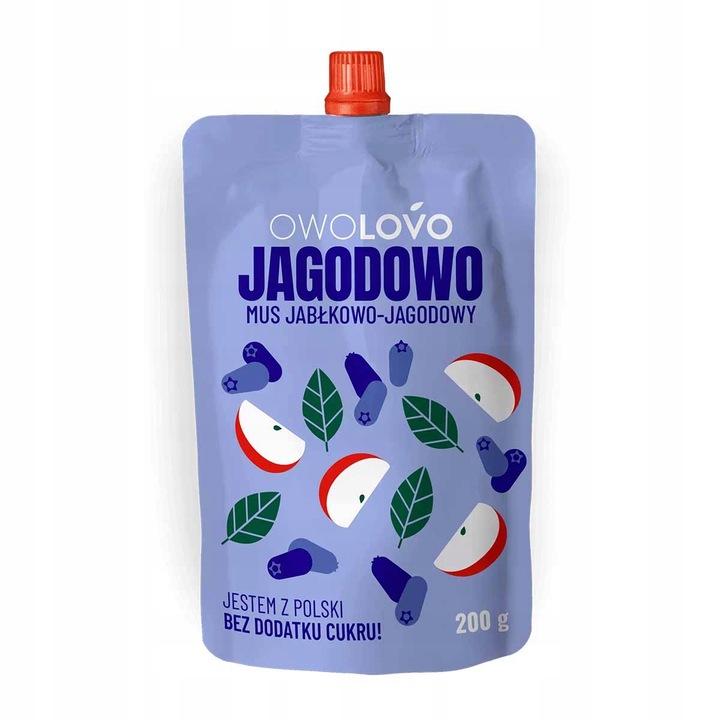 Owolovo Jagodowo Mus Jabłkowo- Jagodowy 200 G