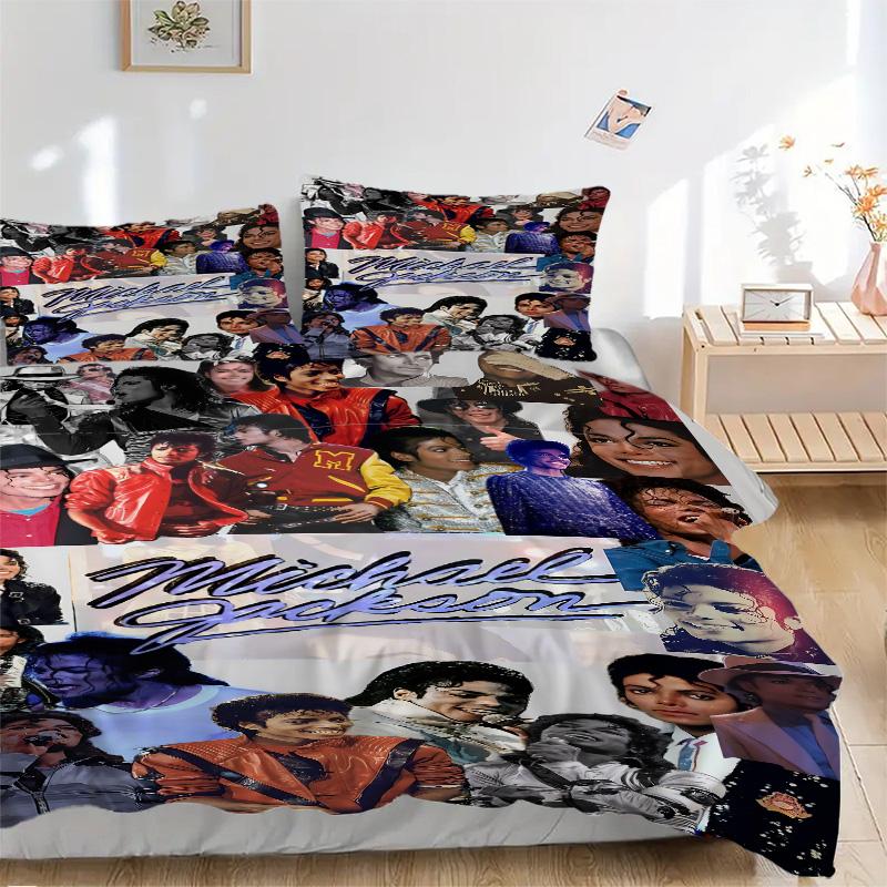 Michael Jackson Collage Print 3Pcs Bedding Setduvet Cover With 2 Bedropillowcase Home Birthday Gift