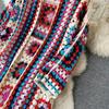 Böhmischer Strickschal Pullover Hohl-Spitzenärmel Häkel-Stickerei Design Lockerer Cardigan Mantel