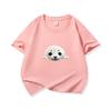 Kids Cotton T Shirt Cute Peeking Seal Print Crew Neck Short Sleeve Tee Casual Breathable Boys Girls Summer Tops
