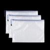 A4 Grid Zipper Bag, File Bag, Transparent Hand-held Storage Bag, Student Stationery Bag, Office Supplies Side-padded Bag