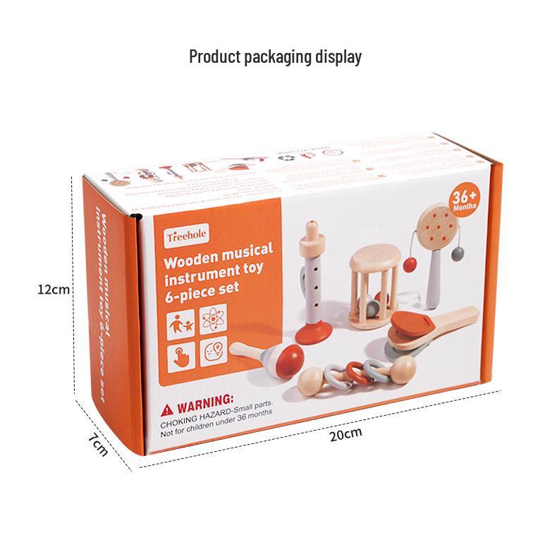 Baby Holz Handrassel & Krippenmobile - Frühpädagogisches Beruhigungsspielzeug