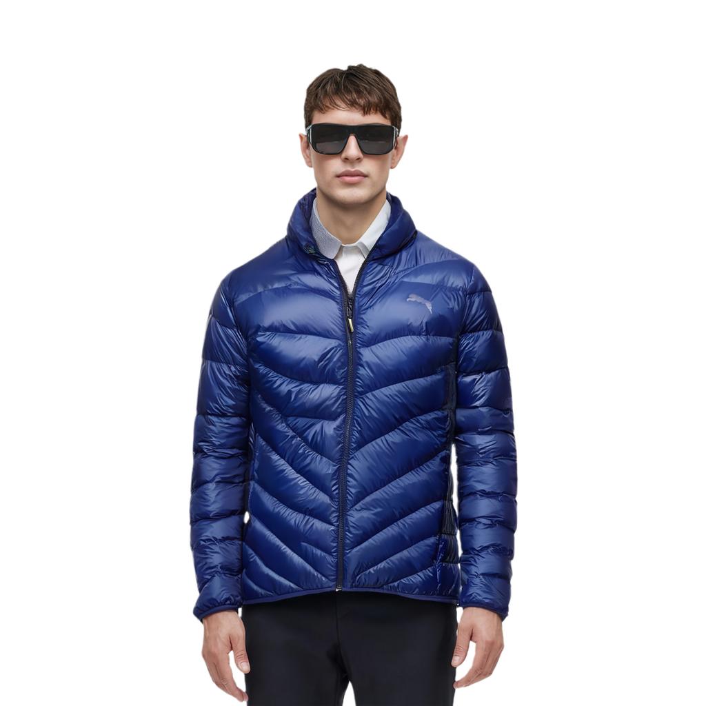 Puma Outdoor Solid Color Quilted Lightweight Stand Collar Down Jacket Men Jacket Blue 594590-16