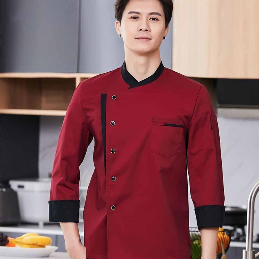Long Sleeve Chef Uniform Western Style Kitchen Work Clothes Cooking Tops Chef Jacket  Food Service