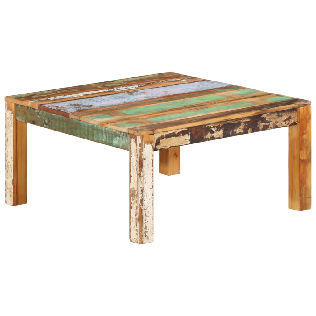 Coffee Table, 80 X 80 X 40 Cm, Solid Reclaimed Wood