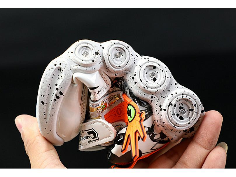 Glowing Light-Up Leather Children's Shoes for Spring & Autumn - Boys' Sports & Girls' Soft Sole Walking Shoes with Flashing Lights