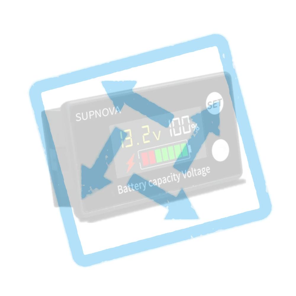 DC 8V-100V Car Motorcycle Voltmeter LCD Lead-acid Lithium LiFePO4 Voltage Tester Digital Electricity Meter Voltage Meter Tester