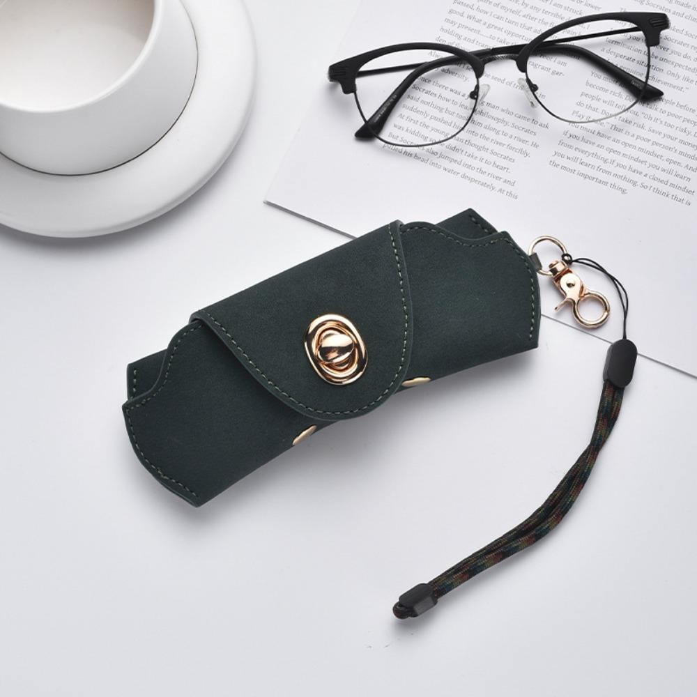 Hanging Neck Glasses Storage Bag Leather Soft Glasses Case Sunglasses Case  Eyeglasses Accessories
