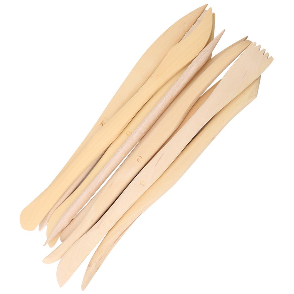 

10pcs set Wooden Clay Carving Modeling Tool Diy Pottery Sculpture Tools