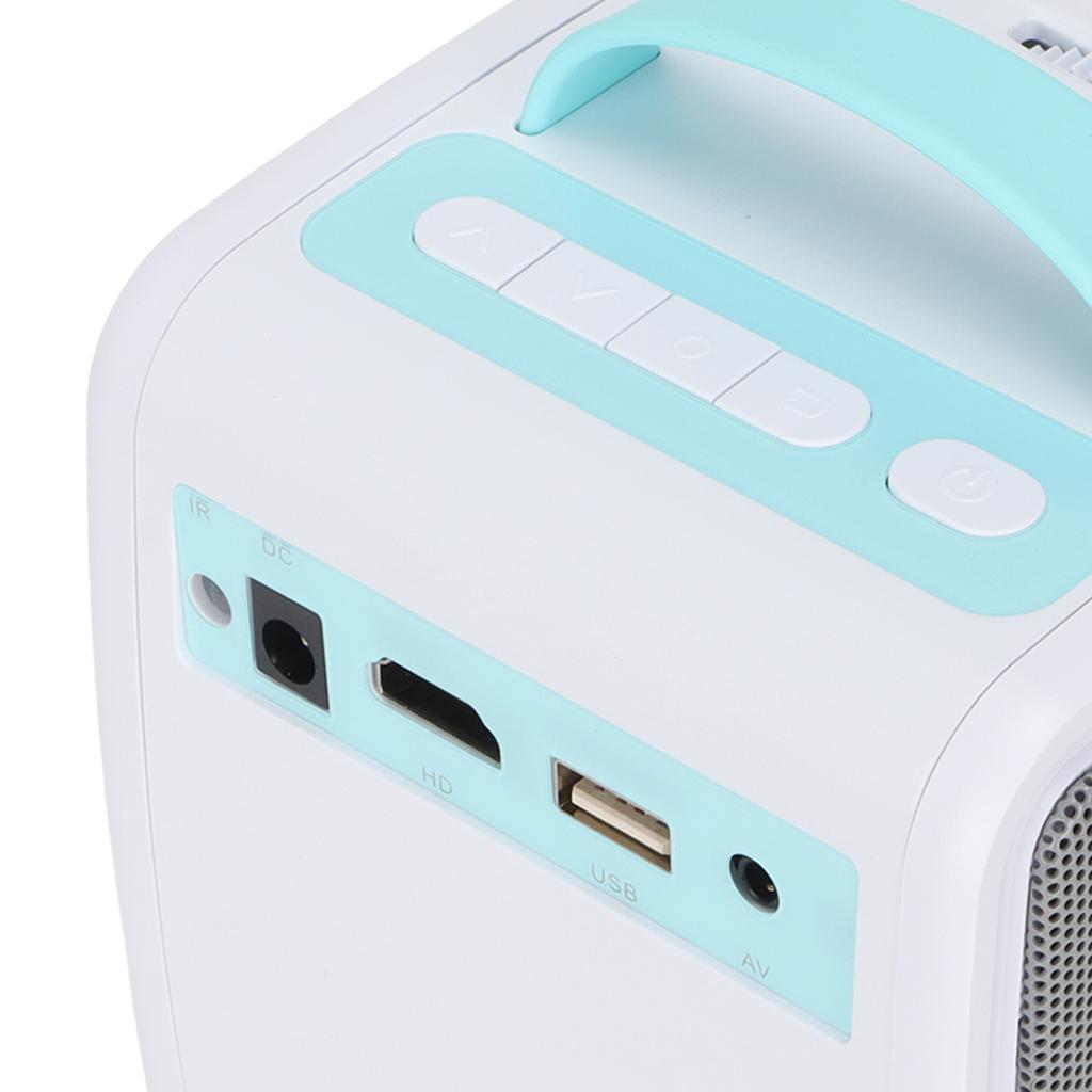 Projector 1080P 2W Loudspeaker Soft Harmless Light 30000 Hours Portable Projector for