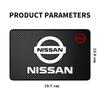 Car Silicone Non-Slip Mat Interior Console Emblem Badge Anti-Slip Pad For Nissan X-trail Qashqai Note Juke Sentra Patrol Navara
