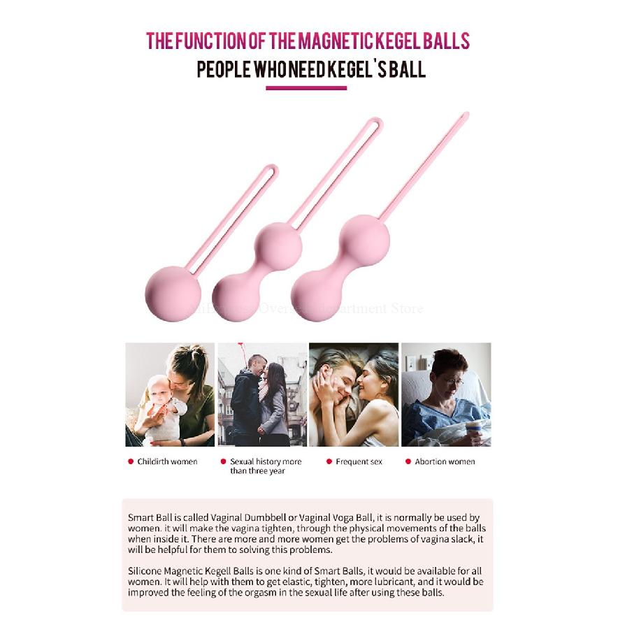 Lékařské silikonové Kegelovy kuličky Cvičební stahovací pomůcka Kuličky Bezpečné Ben Wa kuličky pro ženy Vaginální masážní přístroj Hračka pro dospělé Ne