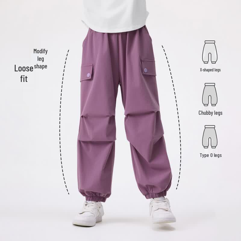 Xiaoyinman Girls' 7A Anti-Bacterial Summer Jogger Pants