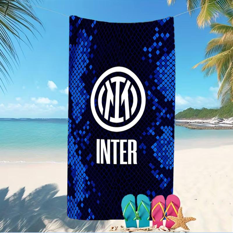 Beach Towel with FC Inter Milan logo Pattern - soft,absorbent,machine washable Lightweight&Modern,swimming,Travel Essentials