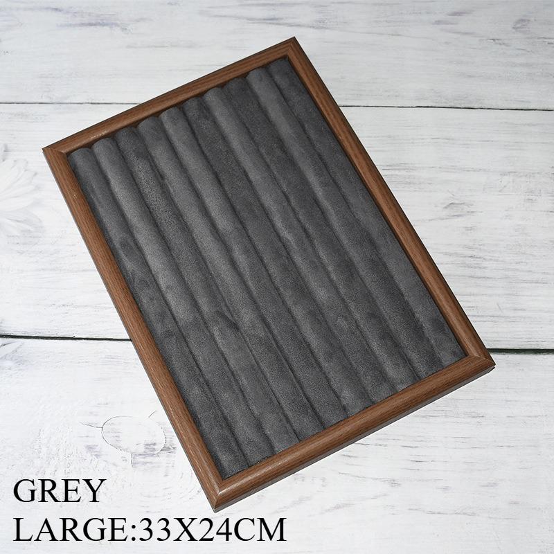 Solid Wood Ring Storage Tray Walnut Wood Counter Ring and Earring Display Tray Shop Home Bracelet Earring Display Pallet