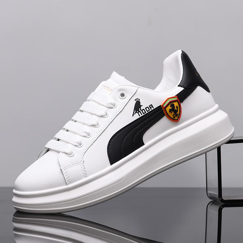 

Spring and autumn leather heightening lightweight sports casual shoes thick baseplate shoes MY2 35