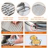 21/24/28 CM Deep Fryer Pot Stainless Steel Oil Pan with Strainer Basket and Thermometer Tempura Oil Fryer for Cooking Kitchen