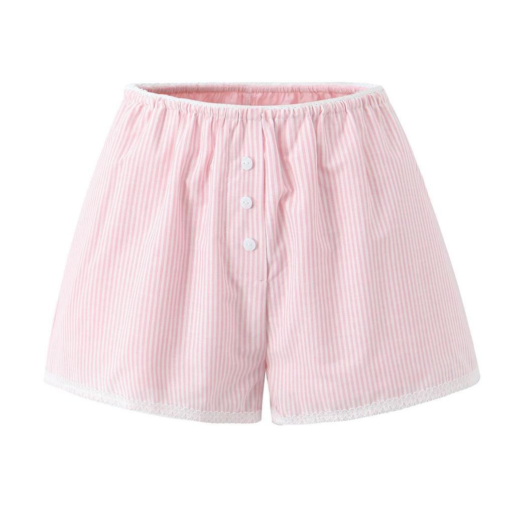 Women's Striped Casual Set: Relaxed Fit Long-Sleeved Shirt, Camisole, and Wide-Leg Pants (Long/Short Options)