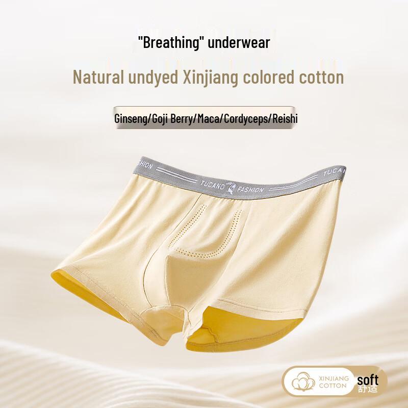 Woodpecker Men's Ginseng Goji Revitalizing Antibacterial Cotton Boxer Briefs - 4 Pack