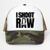 I Shoot Raw Photography Photographer Camera hat unisex Summer Adjustable mesh breathable visor Trucker Hats Birthday Gifts