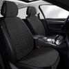 Universal All-Season Linen Car Seat Cushion Set - 3-Piece with Back Cushion and Headrest