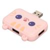 3 in 1 USB Hub Multifunction USB A to USB3.0 and 2 USB2.0 USB Port Expander for Mouse Keyboard Laptop PC Pink