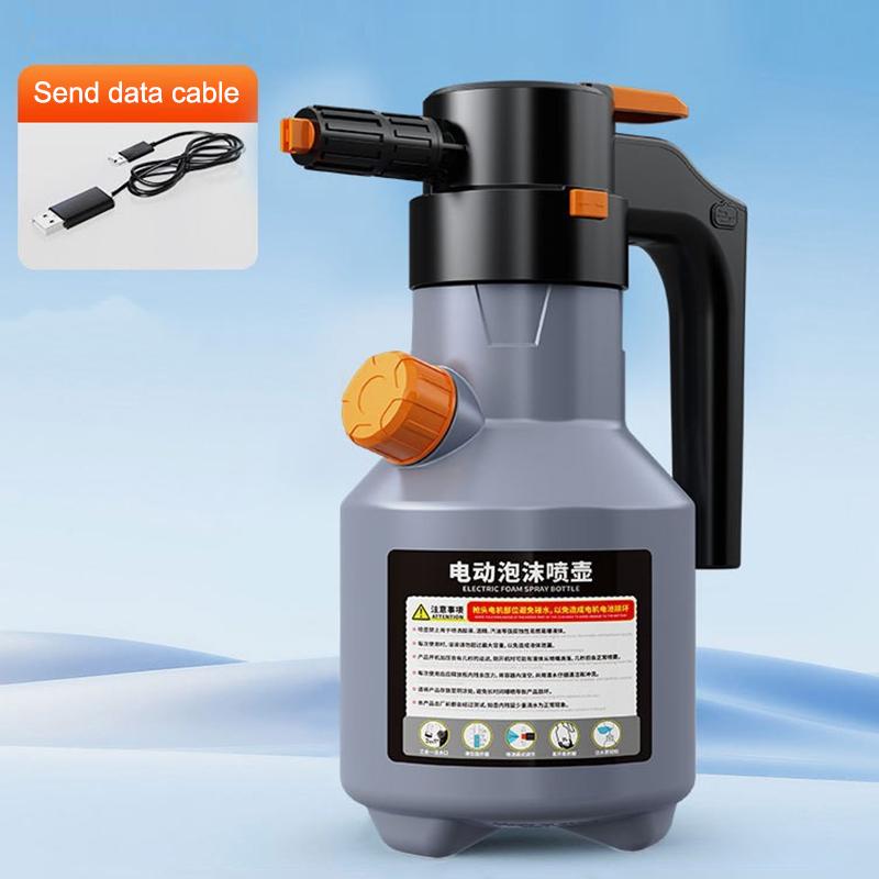 

2L Professional Electric Foam Sprayer Motorized Handheld High Pressure Snow Foam Car Wash Sprayer For Car Wash Accessories сірий колір