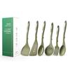 Set 6 Utensili da Cucina in Silicone Antiaderente Spatola Crema Burro Coltello Raschietto Pennello Olio Frusta Clip per Alimenti Utensili da Cucina