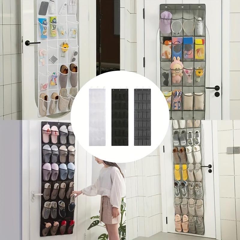 Over The Door Shoe Storage Rack With 24/28 Deep Mesh Pockets, Shoe Storage Bag, Household Storage Organizer For Bedroom, Bathroom, Living Room, Home