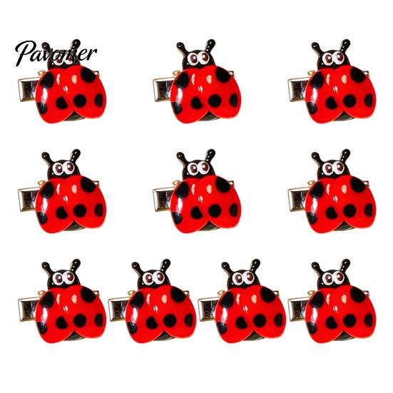 Small Ladybug Bee Hair Accessories 10Pcs Mini Insect Clips for Girls, Cartoon Ladybug/Dragonfly Clips, Toddler Styling Tools Non-Slip Barrettes