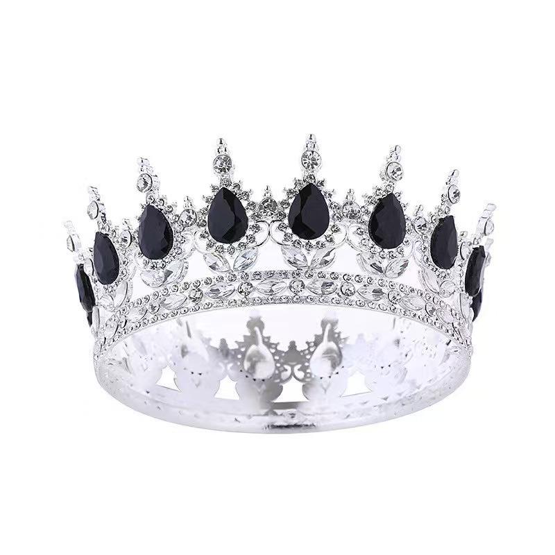 New Bridal Crown Headpiece - Exquisite High-end Wedding Birthday Party and Cake Decoration - Bridal Hair Accessory - Round Crown Tiara