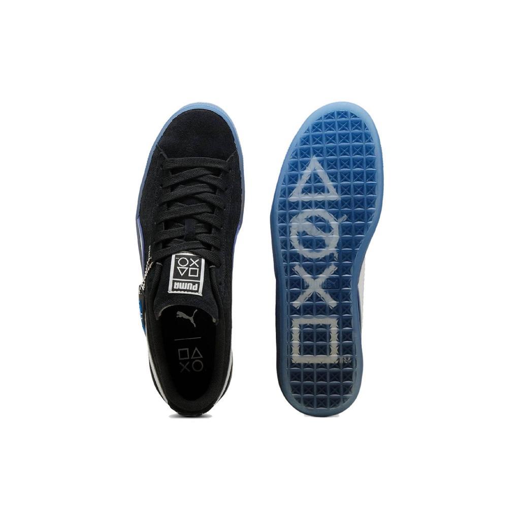 PlayStation X Puma Suede Black Glacial Grey Unisex Sneakers 396246-02