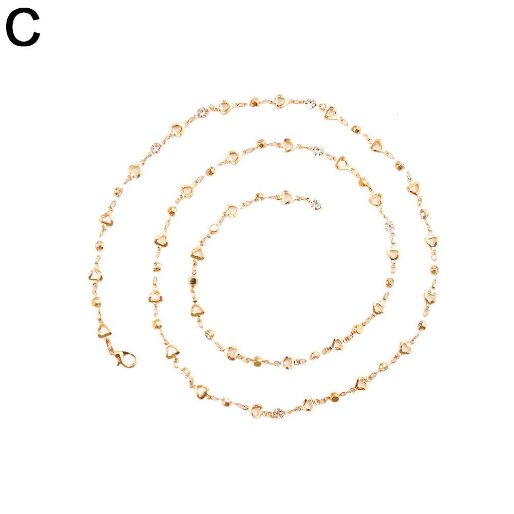 Bohemian Colorful Y-Shaped Long Necklace for Women Vintage Gold Metal Crystal Pendant Adjustable Chain Anti-Tarnish Design