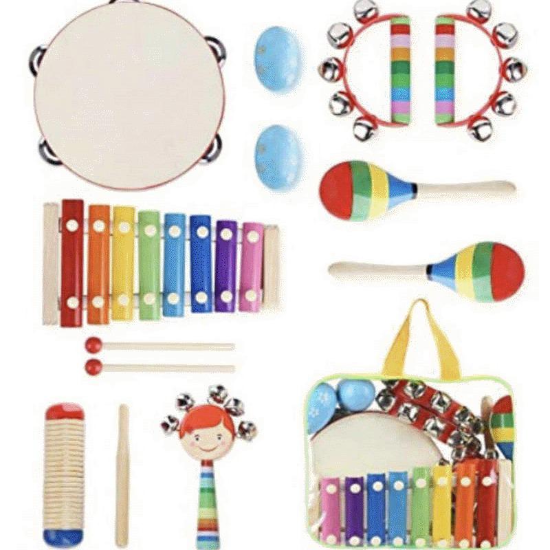 Children s 10-Piece Orff Music Set: Percussion Instruments for Kindergarten Performances and Music Education Set