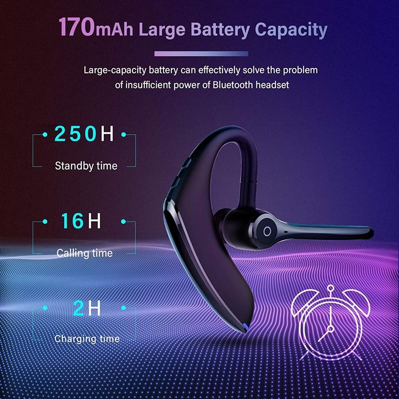 thumbnail image 2 of Xmenha Single Bluetooth Phone Earpiece Earbud One Ear Piece Open Ear Bud Air Bone Conduction Earbud Earless Out Of Ear Headphones Bluetooth Wireless Headsets With Microphone Earhook For Work 2 of 14