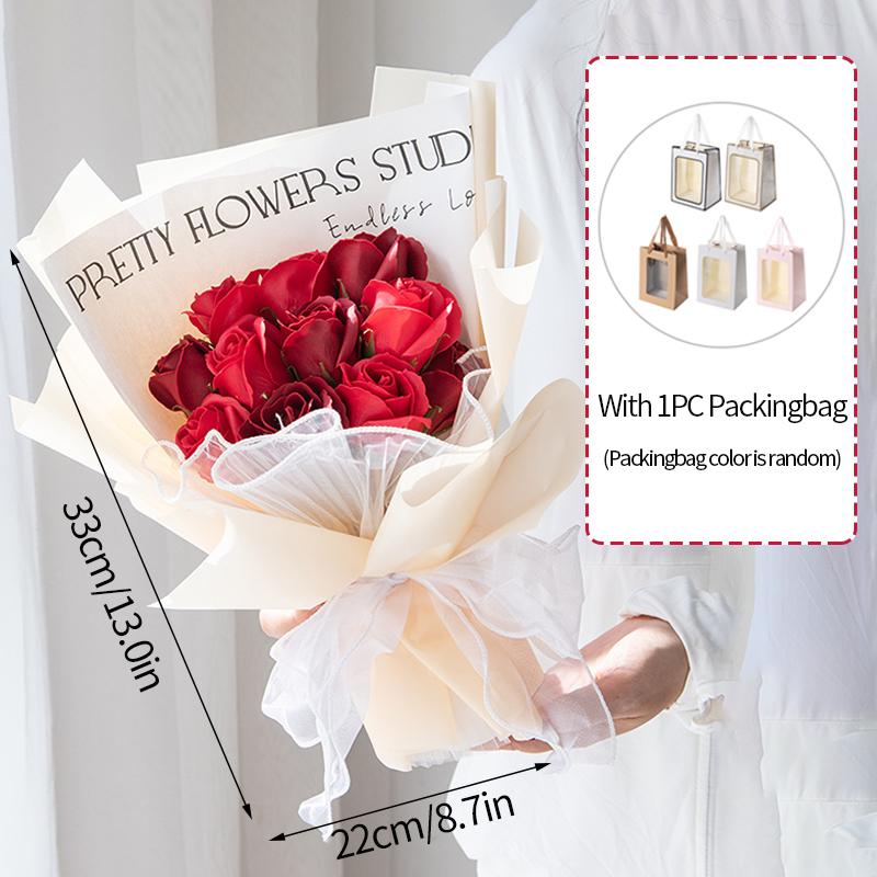 Finished Soap Roses Bouquet Mother'S Day Gifts Artificial Rose Bouquet Party Decor Supplies Wedding Birthday Graduation Gifts