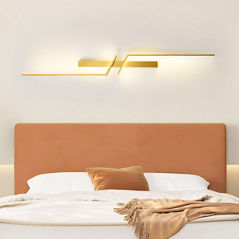 Minimalist Indoor LED Wall Lamp for Bedroom Living Room Wall Sconce for Home Decor Gold Black Interior Long strip LED Wall Light