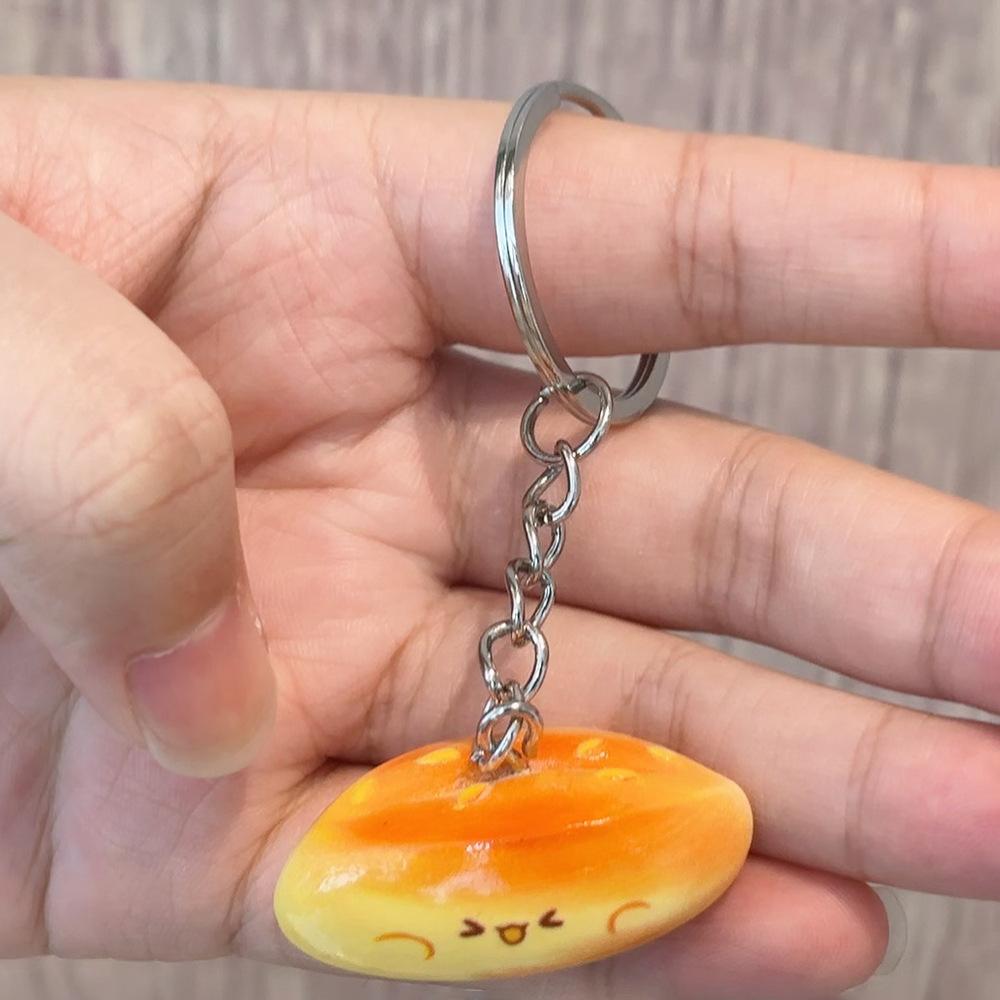 Simulation Food Keychain Bread Pendant Y2k Personalized Resin Keychain Couple Family Keychain Pendant