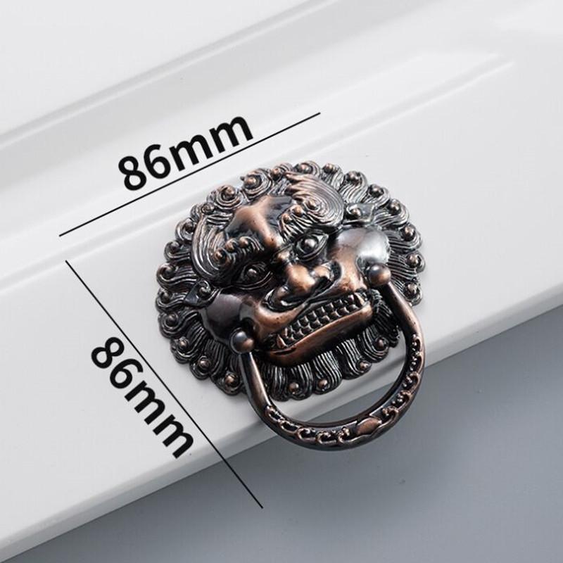 

Пластиковое дверное кольцо в китайском стиле ретро, ​​кольцо с головой животного, упаковочные аксессуары, ручка для выдвижения, ручка для ящика, ручка с головой льва, вспомогательная рука 1pcs