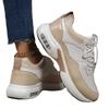 Large Size Spring New Casual Sports Shoes Women's Flying Woven Slope Heel Round Head Lace-up Mesh Women's Single Shoes
