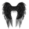 Realistic Black White Organza Angel Wings Cosplay Accessories Holiday Party Masquerade Decor