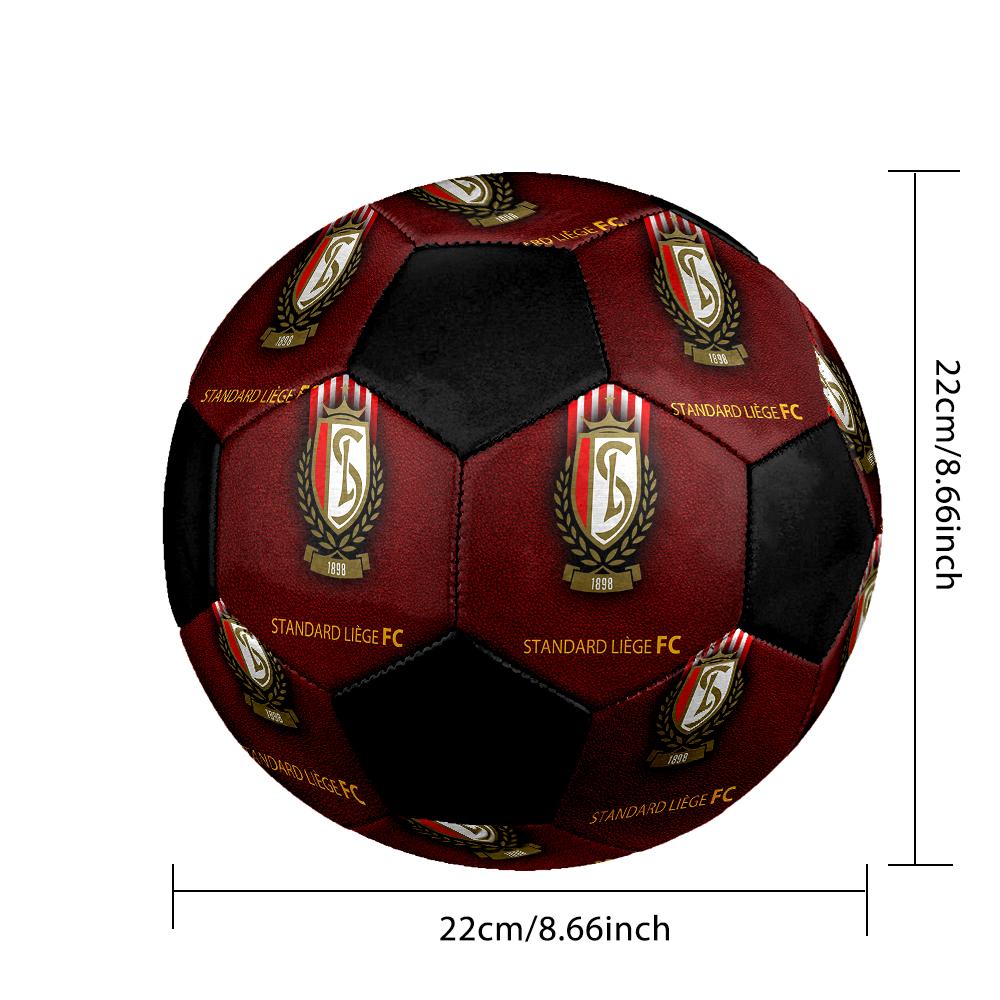 SIZE 5 Standard Liège Soccer Ball Colorful All Ages Machine Stitched PVC Competition Ready Durable High-Bounce
